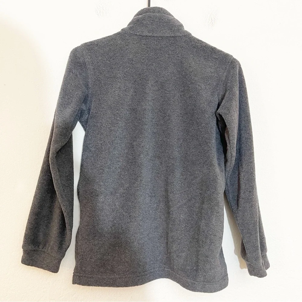 Columbia Full Zip Fleece Jacket Kid Size Medium Gray Pockets Lightweight